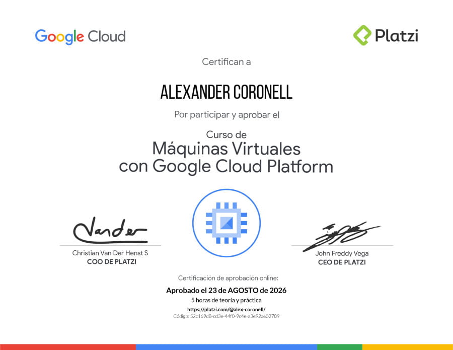 Virtual Machines with Google Cloud Platform